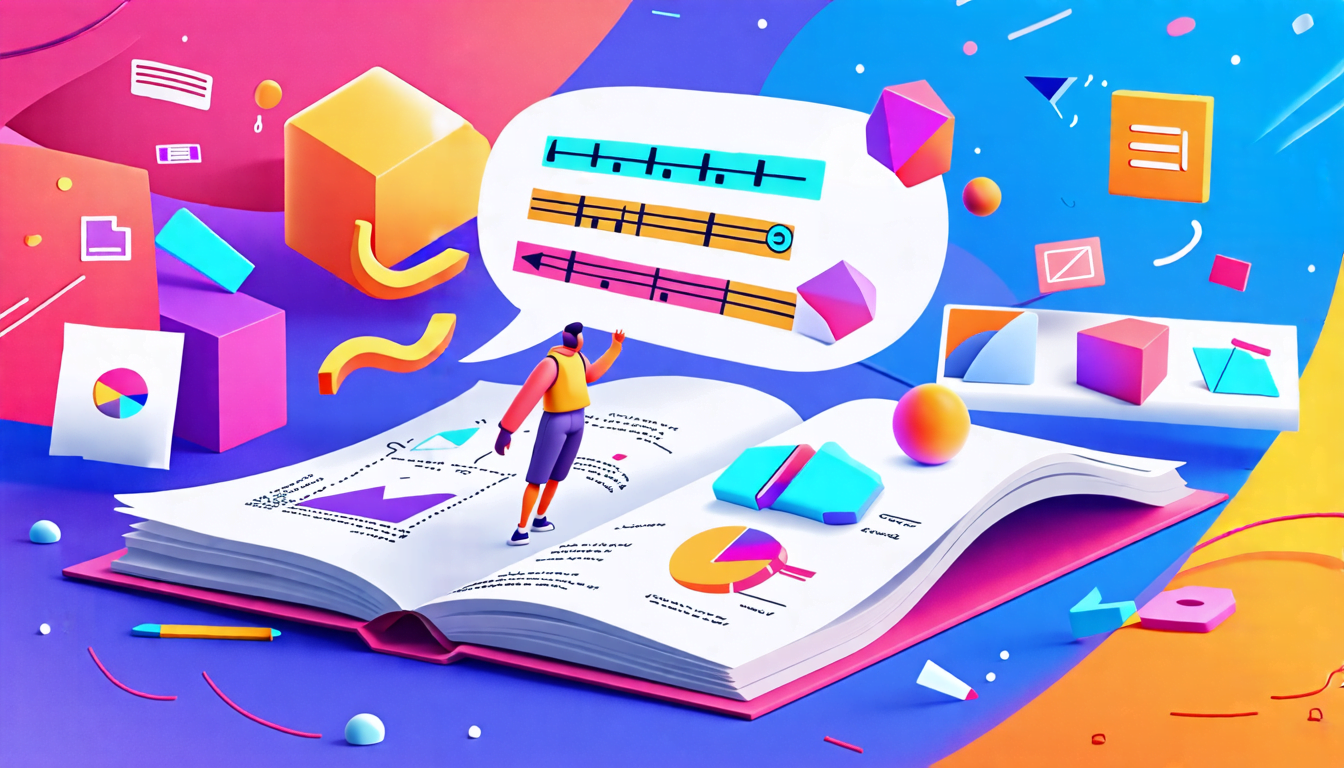 A colorful, dynamic scene showcasing various elements of animation and motion graphics. In the foreground, a hand-drawn cartoon character comes to life, st